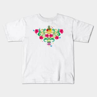 Tropical Floral Ornament Kids T-Shirt